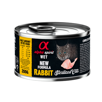 Karma mokra dla kota Alpha Spirit Sterilised Cats Rabbit 200 g