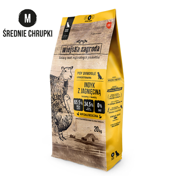 Karma sucha dla psa Wiejska Zagroda indyk z jagnięciną M 20kg