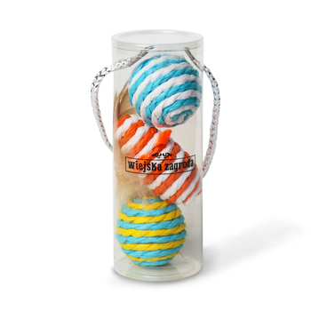 Zestaw zabawek dla kota Wiejska Zagroda - piłki i myszka