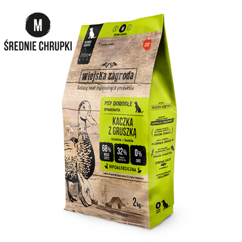 Karma sucha dla psa Wiejska Zagroda kaczka z gruszką M 2kg