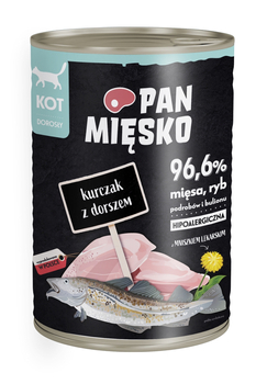 Karma mokra dla kota Pan Mięsko Kurczak z dorszem 400 g