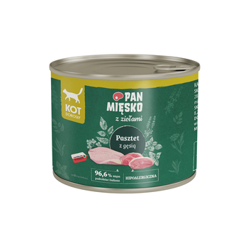 Pan Mięsko Karma mokra dla kota z Ziołami Pasztet z gęsią (dorosły) 200g