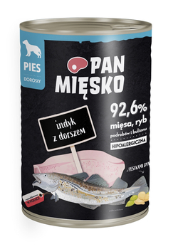 Karma mokra dla psa Pan Mięsko Indyk z dorszem 400 g