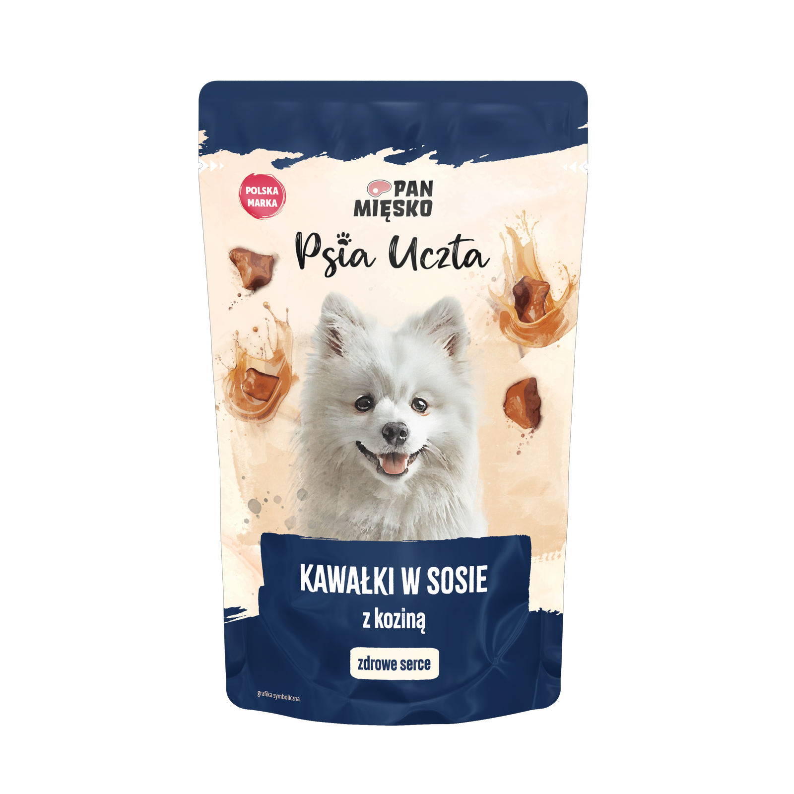 Karma mokra dla psa Pan Mięsko Psia Uczta Kawałki w sosie z koziną (dorosły) 150g
