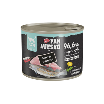 Karma mokra dla kota Pan Mięsko Kurczak z dorszem 200 g