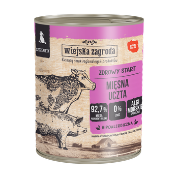 Wiejska Zagroda Karma mokra dla psa Mięsna uczta (szczeniak) 800g