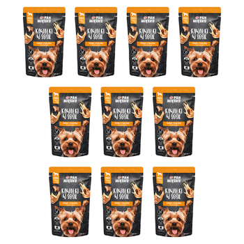 Zestaw Karma mokra dla psa Pan Mięsko Kawałki w sosie Indyk z kaczką (dorosły) 150 g x 10 szt.