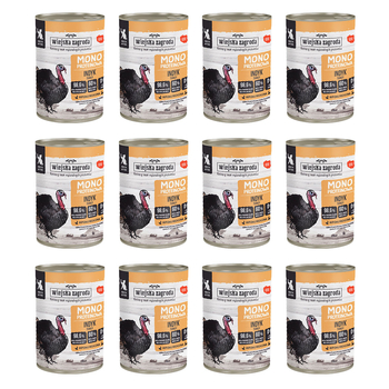 Zestaw Karma mokra dla kota Wiejska Zagroda Indyk monoproteinowa 400 g (kociak) x 12 szt.