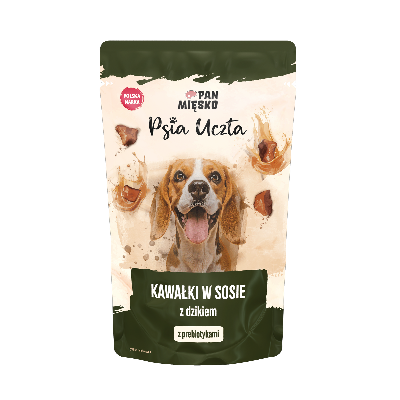 Pan Mięsko Karma mokra dla psa Psia Uczta Kawałki w sosie z dzikiem (dorosły) 150g