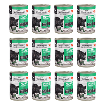 Zestaw Karma mokra dla psa Wiejska Zagroda Dzik monoproteinowa 400 g x 12 szt.