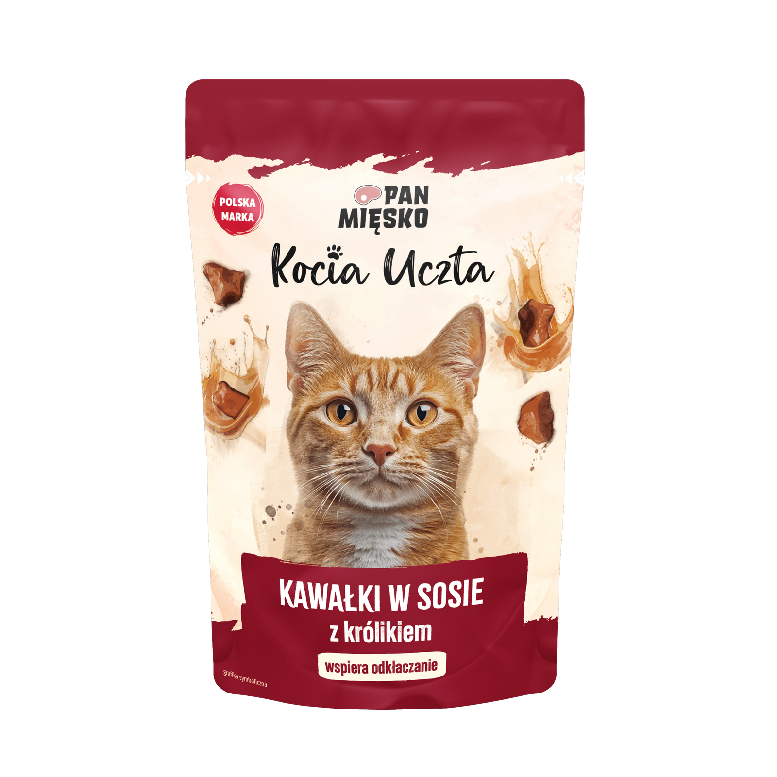 Karma mokra dla kota Pan Mięsko Kocia Uczta Kawałki w sosie z królikiem (dorosły) 85g