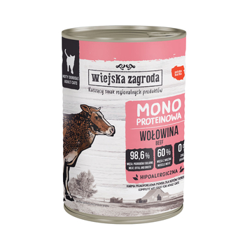 Wiejska Zagroda mokra karma dla kota Wołowina 400g