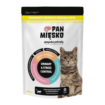 Karma sucha dla kota Pan Mięsko Specjalne potrzeby Urinary & Stress Control - Indyk z wołowiną (dorosły) chrupki M 800 g