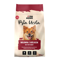 Karma półmiękka dla psa Pan Mięsko Psia Uczta Wołowina z królikiem (dorosły) 850g