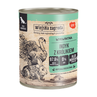 Karma mokra dla psa Wiejska Zagroda Indyk z królikiem (dorosły) 800g (6 szt/op)