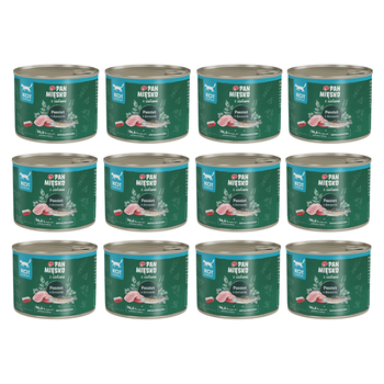 Zestaw Pan Mięsko Karma mokra dla kota z Ziołami Pasztet z dorszem (dorosły) 200g x 12 szt.