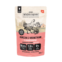Karma mokra dla kota Wiejska Zagroda Kurczak z krewetkami i walerianą (dorosły) 100g