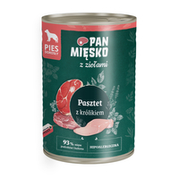 Pan Mięsko z Ziołami Pasztet z królikiem karma mokra dla psa 400 g

