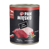 Pan Mięsko Karma mokra dla psa Indyk z jeleniem (dorosły) 800g (6 szt/op)