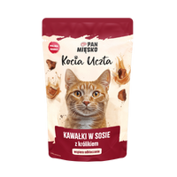 Karma mokra dla kota Pan Mięsko Kocia Uczta Kawałki w sosie z królikiem (dorosły) 85g