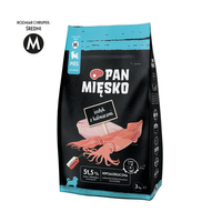 Karma sucha dla psa Pan Mięsko Indyk z kalmarami M 3 kg (szczeniak)