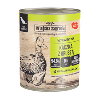 Wiejska Zagroda Karma mokra dla psa Kaczka z gruszką (dorosły) 800g (6 szt/op)